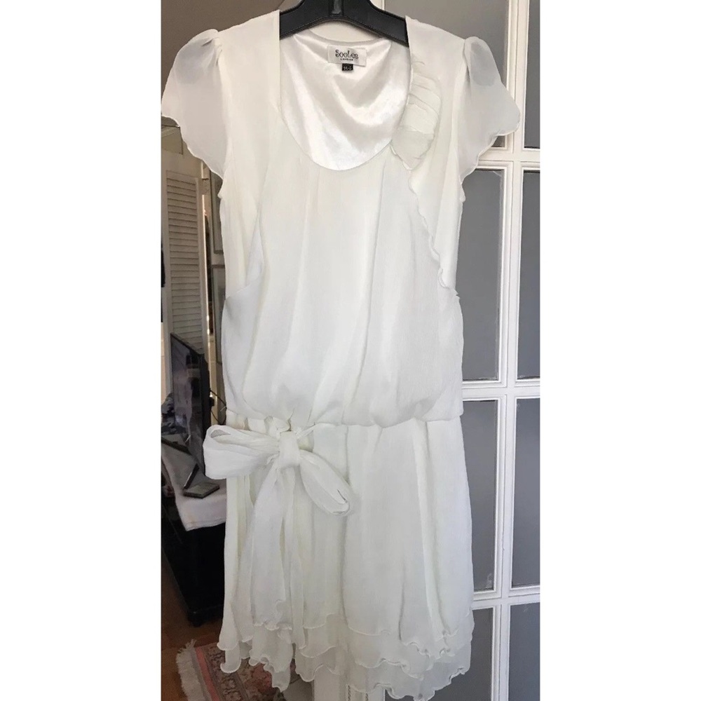 Soolee London Off White Summer Dress Sz M-L
